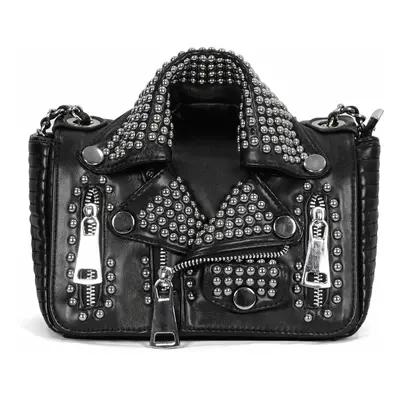 Borsetta DEVIL FASHION - Spungen Punk Leather Black Rivets