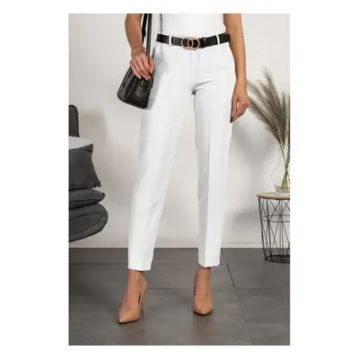 Pantaloni Eleganti Lunghi Con Pantalone Dritto Tordina, Bianco