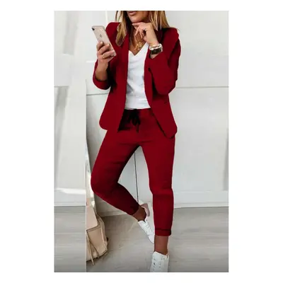 Completo Pantalone E Blazer Elegante Estrena, Bordeaux