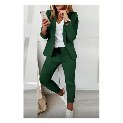 Completo Pantalone E Blazer Elegante Estrena, Verde Scuro