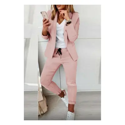 Completo Di Pantaloni E Blazer Elegante Estrena, Rosa Antico