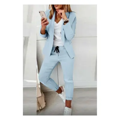 Completo Giacca Pantalone Elegante Estrena, Azzurro