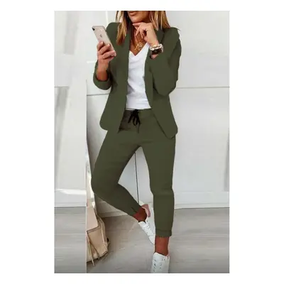 Completo Giacca E Pantalone Elegante Estrena, Verde Oliva