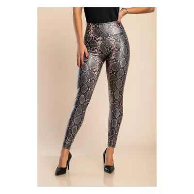 Leggings Alla Moda In Ecopelle, Marrone