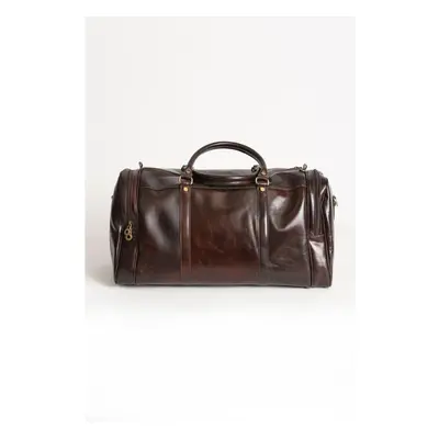 Borsa In Vera Pelle Ava, Marrone