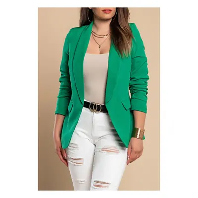 Blazer Lungo Con Scollatura Classica Turina, Verde