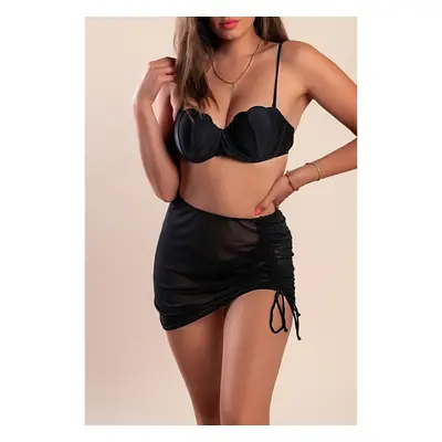 Completo Costume Da Bagno Pezzi, Nero