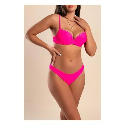 Costume Due Pezzi Con Reggiseno Imbottito, Rosa