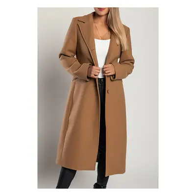 Cappotto Lungo Elegante, Color Cammello