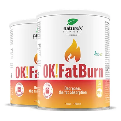 OK!FatBurn 1+1 | Perdita di peso | Brucia grassi carboidrati e grassi | L-Tirosina L-Carnitina |