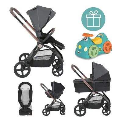 CHICCO Passeggino combinato Mysa in Nero Satin + Sdraietta Chicco Allround IN OMAGGIO