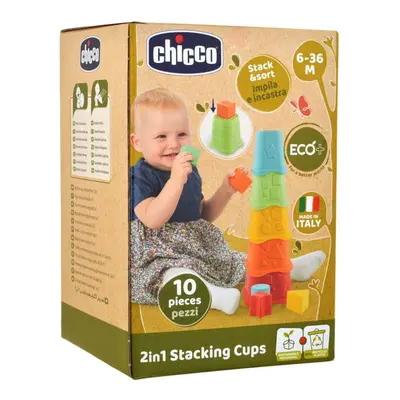 CHICCO Bicchieri impilabili colorati Eco+ 6m+