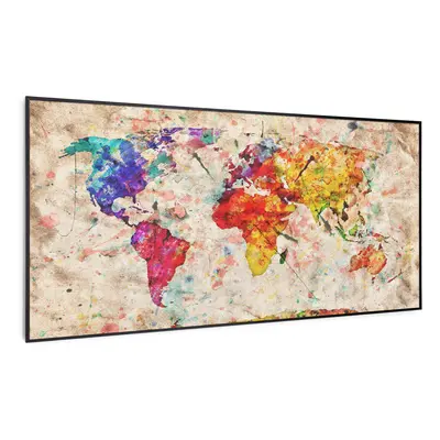 Klarstein Wonderwall Air Art Smart Riscaldatore a infrarossi Mappa colorata 120x60cm 700W