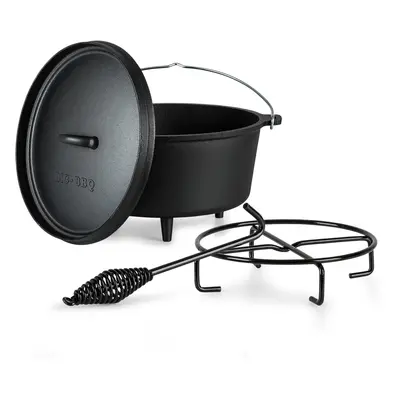 Klarstein Galloway - Dutch oven 6.0, pentola per BBQ, ghisa, pretrattata, piedi d'appoggio, misu