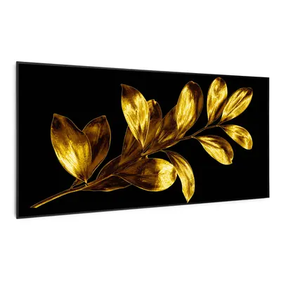 Klarstein Wonderwall Air Art Smart Riscaldatore a infrarossi Foglia dorata 120x60cm 700W