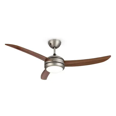 Klarstein El Paso Ventilatore e Lampadario da Soffitto 10.344m3/h Effetto Rovere Scuro