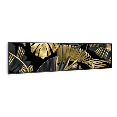 Klarstein Wonderwall Air Art Smart Riscaldatore a infrarossi Fiore nero 120x30cm 350W