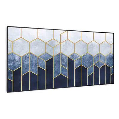 Klarstein Wonderwall Air Art Smart Riscaldatore a infrarossi Linea blu 120x60cm 700W