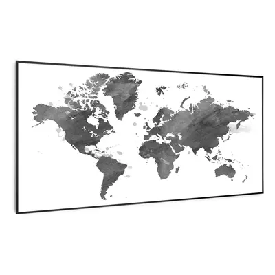 Klarstein Wonderwall Air Art Smart Riscaldatore a infrarossi Mappa nera 120x60cm 700W