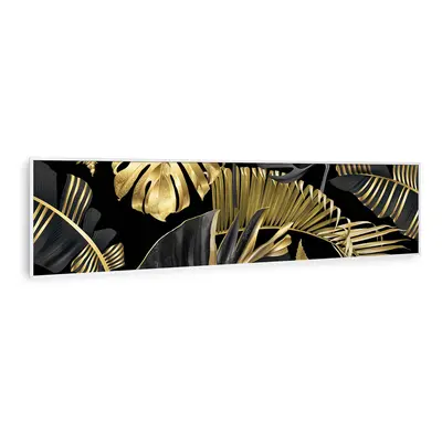 Klarstein Wonderwall Air Art Smart Riscaldatore a infrarossi Fiore nero 120x30cm 350W