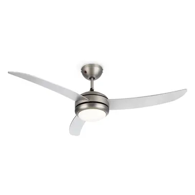 Klarstein El Paso Ventilatore e Lampadario da Soffitto 52" 10.344m3/h Pale argento