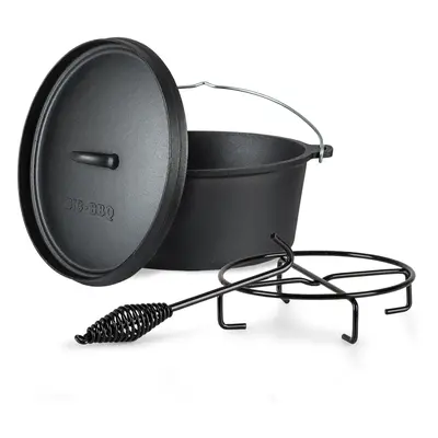 Klarstein Galloway - Dutch oven 9.0, pentola per BBQ, ghisa, pretrattata, misura L/9 qt