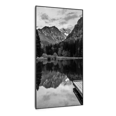 Klarstein Wonderwall Air Art Smart Riscaldatore a infrarossi Lago bianco-nero 60x120cm 700W