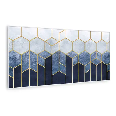 Klarstein Wonderwall Air Art Smart Riscaldatore a infrarossi Linea blu 120x60cm 700W