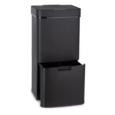 Klarstein Royal Trash Matte Black, pattumiera con sensore, L, acciaio inox, nero opaco