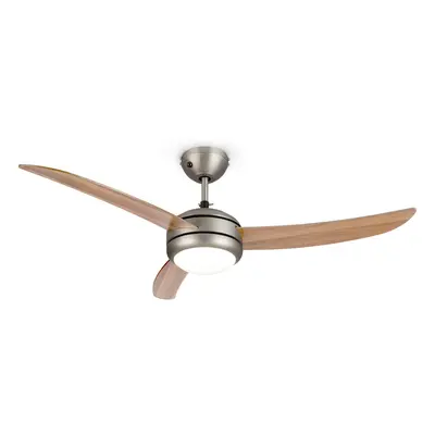 Klarstein El Paso Ventilatore e Lampadario da Soffitto 52" 10.344m3/h Effetto Rovere