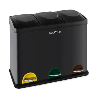 Klarstein Ökosystem Pattumiera Per Raccolta Differenziata 45L (3 x L) nero