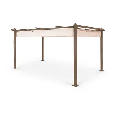 Blumfeldt Pantheon Rust, Gazebo, tubi di alluminio, 3x4 m, paletti, idrorepellente