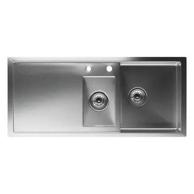 Klarstein TitanSteel - Lavello da cucina con sgocciolatoio | x cm | vasche | Antiruggine | Resis