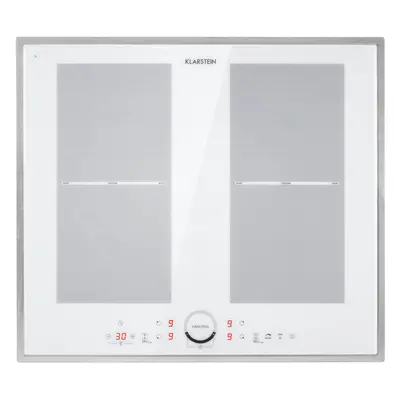 Klarstein Delicatessa Prime, Piano Cottura a Induzione, Zone, 7000W, bianco