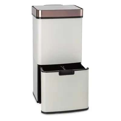 Klarstein Royal Trash Rose Gold, pattumiera con sensore, L, acciaio inox, rosa dorato