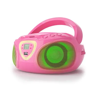 Auna Roadie CD Boombox, radio FM, giochi di luci, lettore CD, Bluetooth 5.0