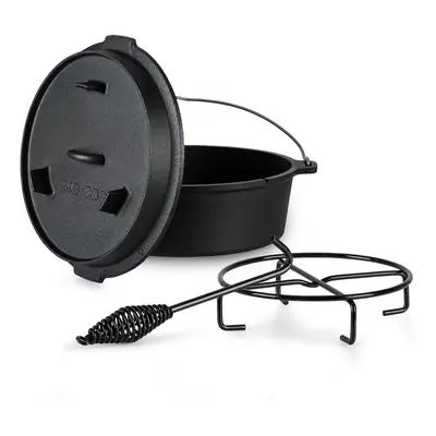 Klarstein Guernsey - Premium dutch oven 4.5, pentola per BBQ, ghisa, pretrattata, misura S/4.5 q