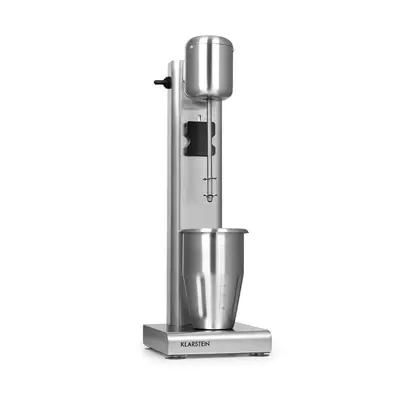 Klarstein Pro robusto frullatore per milkshake frappé proteici 80W acciaio inox argento