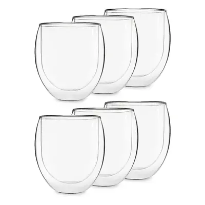 Feelino Ice - Set di bicchieri da te da ml in vetro borosilicato di alta qualita lavabile in lav