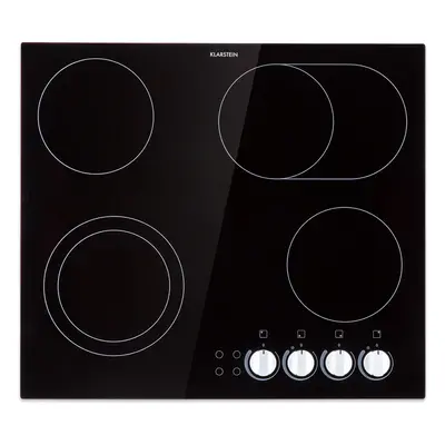 Klarstein EasyCook Piano Cottura in Vetroceramica 6100W Manopole nero