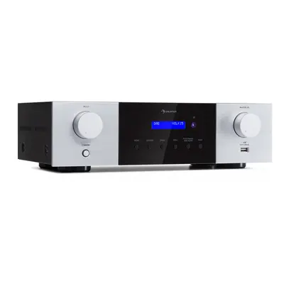 Auna AMP-4000 DAB - Amplificatore stereo Hi-Fi, radio DAB+, telecomando, USB, display LED