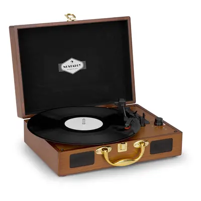 Auna Nostalgy by Peggy Sue Giradischi Retro LP USB AUX Legno/Dorato