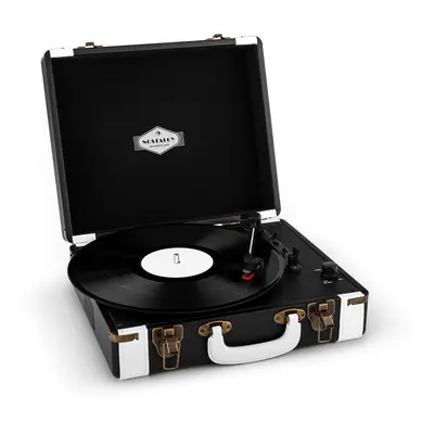 Auna Jerry Lee Giradischi Retro LP USB Bianco-Nero