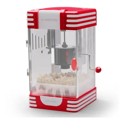 Klarstein Volcano - Macchina per popcorn, watt, pentola in acciaio inox, g/4 min., design rétro