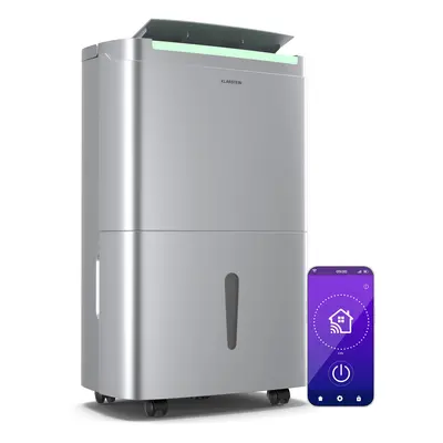 Klarstein DryFy Connect Dehumidifier | L / Day | m2 | App Control | Mobile | Water Tank