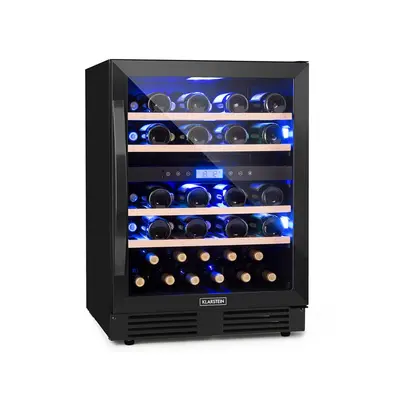 Klarstein Vinovilla Built-In Duo Cantinetta-frigo per vini - Onyx Edition - 129l bottiglie zone