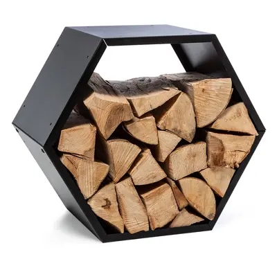 Blumfeldt Firebowl Hexawood Black, legnaia, esagonale, 50,2x58x32cm