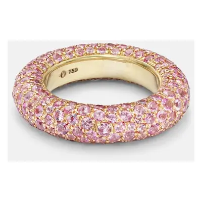 Octavia Elizabeth Anello Blossom Bubble in oro 18kt con zaffiri