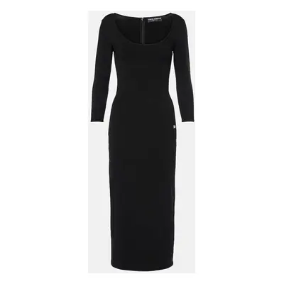 Dolce & Gabbana Abito midi in maglia con logo