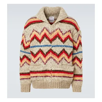 Visvim Cardigan in jacquard di lana e cashmere